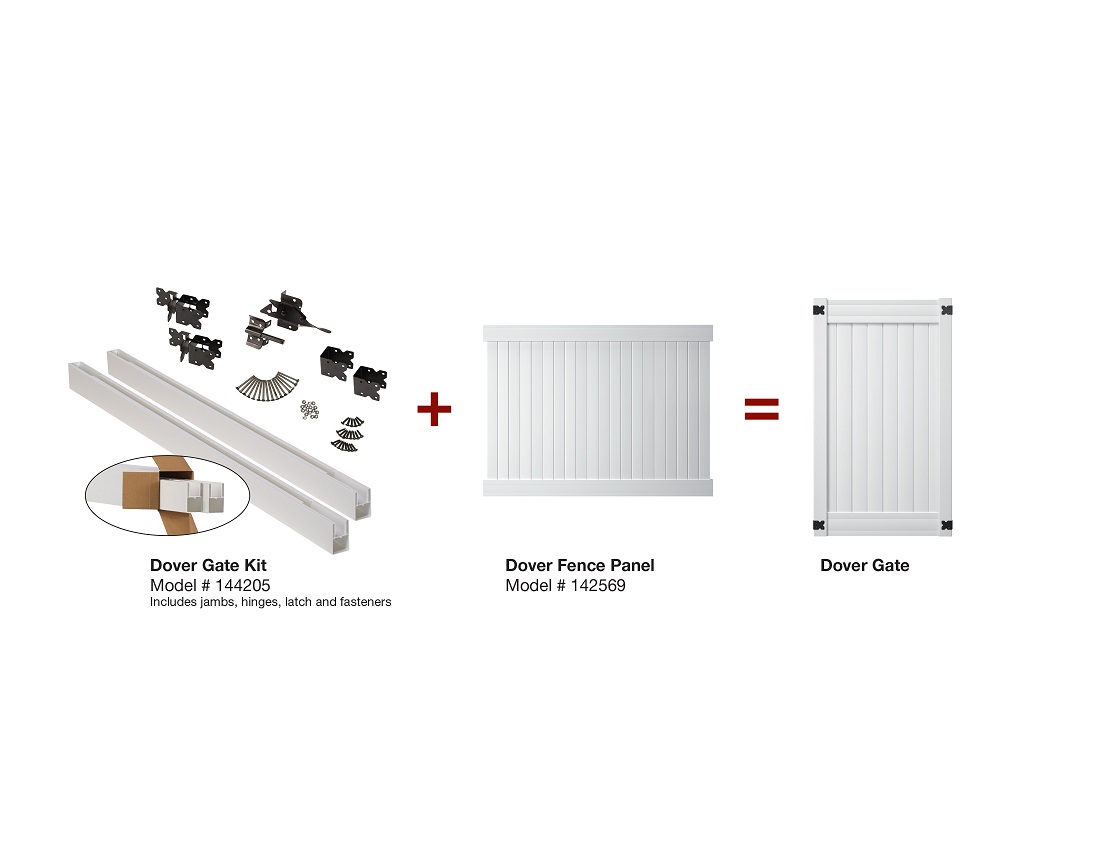 Veranda White Vinyl Fence Gate Kit144205 The Home Depot